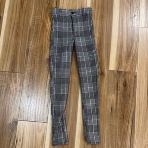 Garage Black and White Plaid Pants